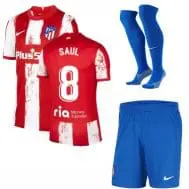 Футбольная форма Сауль 8 Атлетико Мадрид 2022 с гетрами