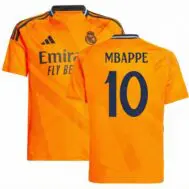 Гостевая футболка Мбаппе 10 Реал Мадрид оранжевая