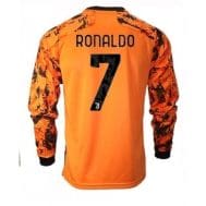 Оранжевая футболка Ювентус Роналдо с длинными рукавами