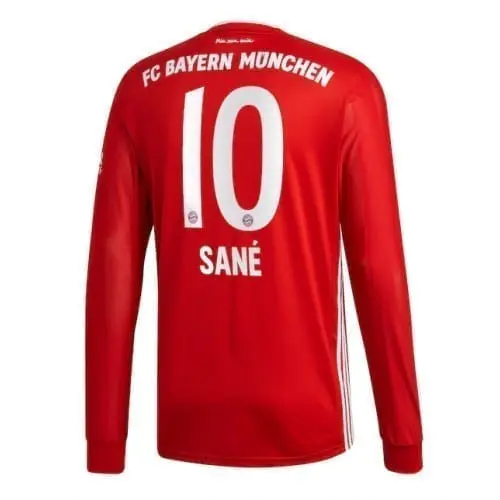 Домашняя футболка Сане Бавария Мюнхен длинный рукав 2020-2021