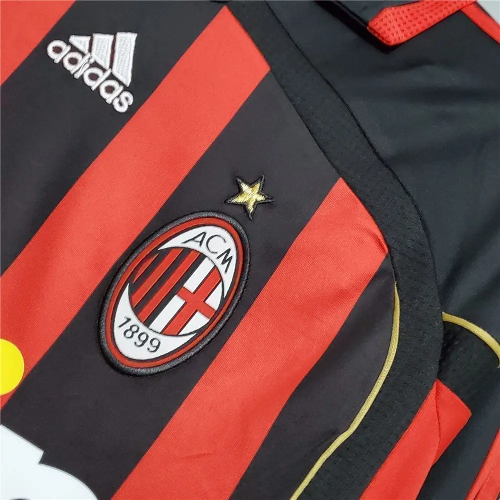 Ретро футболка Милан домашняя 2006-2007 Длинный рукав