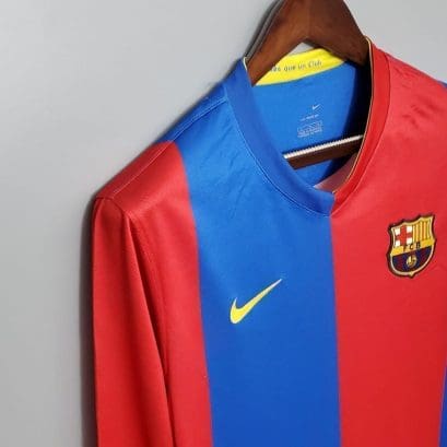 Ретро футболка Барселона домашняя 2006-2007 с длинными рукавами