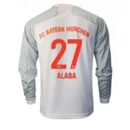 Белая футболка Баварии Алаба Длинный рукав 2020-2021