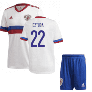 Белая футбольная форма Россия Дзюба Евро 2020