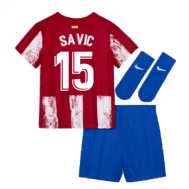 Детская форма Атлетико Мадрид 2021-2022 Савич 15 с гетрами