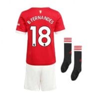 Детская форма Манчестер Юнайтед 2021-2022 Б Фернандеш 18 с гетрами купить