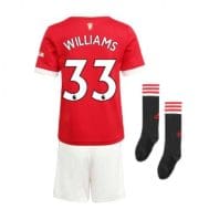 Детская форма Манчестер Юнайтед 2021-2022 Уильямс 33 с гетрами купить