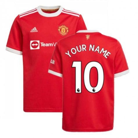 Футболка Манчестер Юнайтед 2021-2022 с Вашим именем и номером