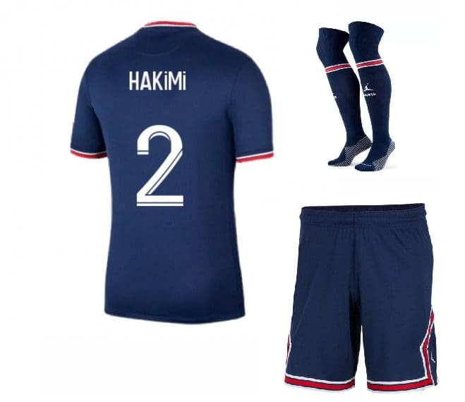 Футбольная форма Хакими 2 ПСЖ 2022 с гетрами