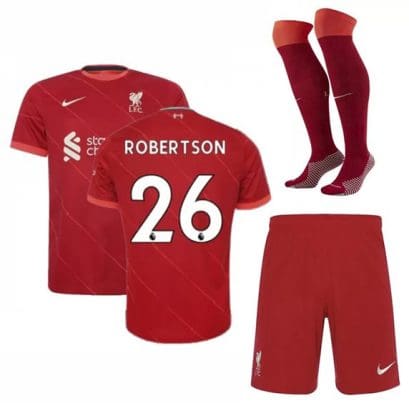 Футбольная форма Робертсон 26 Ливерпуль 2022 с гетрами