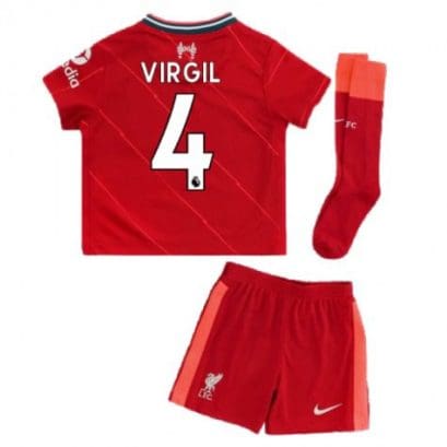 Детская форма Ливерпуль 2021-2022 Вирджил 4 с гетрами