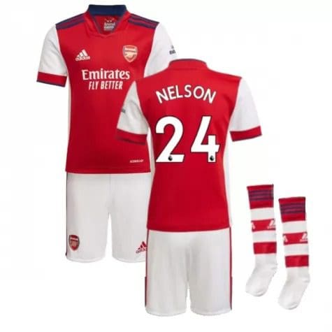 Детская форма Арсенал 2021-2022 Нельсон 24 с гетрами