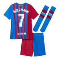 Детская форма Барселона 2021-2022 Гризманн 7 с гетрами