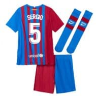 Детская форма Барселона 2021-2022 Серхио 5 с гетрами