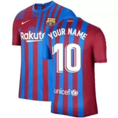 Футболка Барселона 2021-2022 с Вашим именем и номером