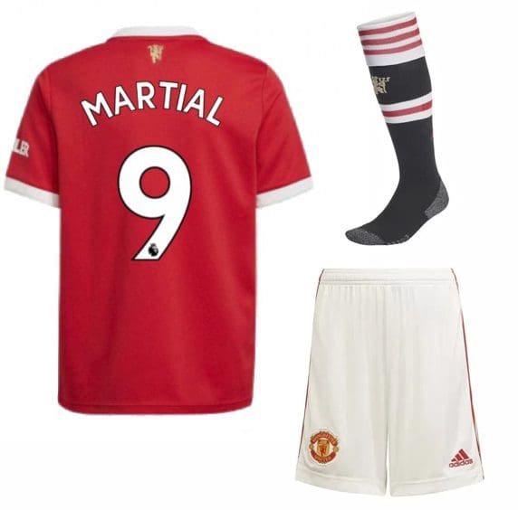 Футбольная форма Марсьяль 9 Манчестер Юнайтед 2022 с гетрами