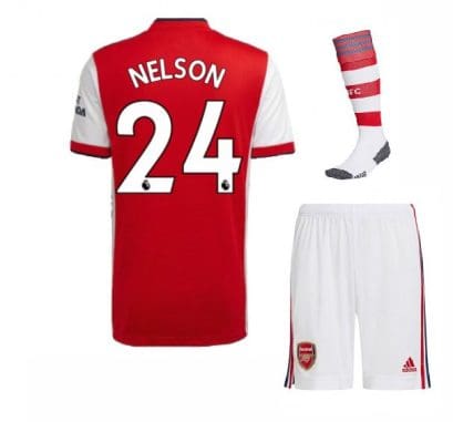Футбольная форма Нельсон 24 Арсенал 2022 с гетрами