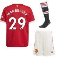Футбольная форма Уан-Биссака 29 Манчестер Юнайтед 2022 с гетрами