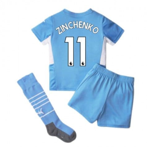 Детская форма Манчестер Сити 2021-2022 Зинченко 11 с гетрами