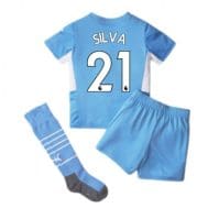 Детская форма Манчестер Сити 2021-2022 Сильва 21 с гетрами
