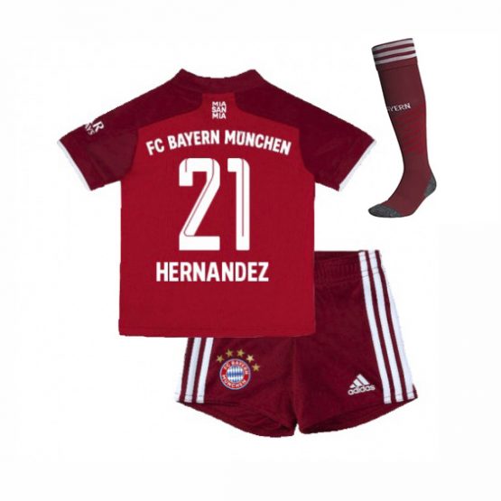 Детская форма Бавария Мюнхен 2021-2022 Эрнандес 21 с гетрами
