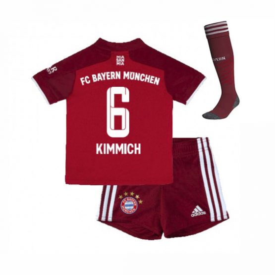 Детская форма Бавария Мюнхен 2021-2022 Киммих 6 с гетрами