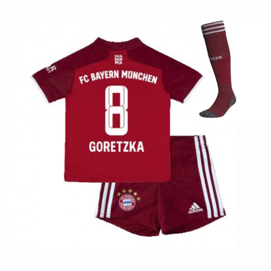 Детская форма Бавария Мюнхен 2021-2022 Горецка 8 с гетрами