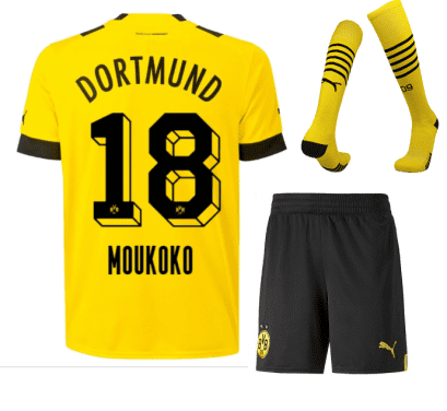 Детская футбольная форма Мукоко Боруссия Дортмунд 2022-2023 с гетрами