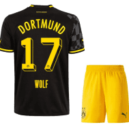 Чёрная детская футбольная форма Вольф Боруссия Дортмунд 2023