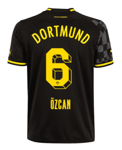 Гостевая футболка Озджан Боруссия Дортмунд 2023 год чёрная