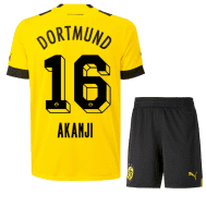 Детская футбольная форма Аканджи Боруссия Дортмунд 2023 года