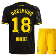 Чёрная детская футбольная форма Мукоко Боруссия Дортмунд 2023