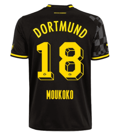 Гостевая футболка Мукоко Боруссия Дортмунд 2023 год чёрная