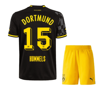 Чёрная детская футбольная форма Хуммельс Боруссия Дортмунд 2023