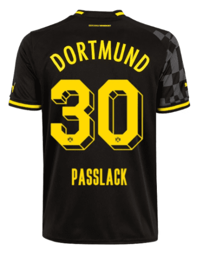 Гостевая футболка Пасслак Боруссия Дортмунд 2023 год чёрная