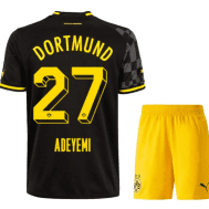 Чёрная детская футбольная форма Адейеми Боруссия Дортмунд 2023