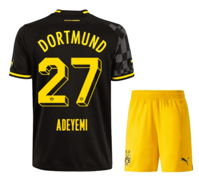 Чёрная детская футбольная форма Адейеми Боруссия Дортмунд 2023