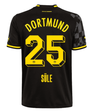 Гостевая футболка Зюле Боруссия Дортмунд 2023 год чёрная