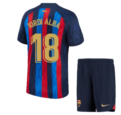 Детская футбольная форма Жорди Альба 18 Барселона 2022-2023
