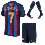 Футбольная форма Дембеле Барселона 2023 года с гетрами