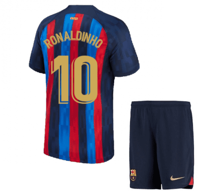 Детская футбольная форма Роналдиньо 10 Барселона 2022-2023