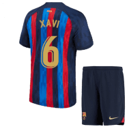 Детская футбольная форма Хави 6 Барселона 2022-2023