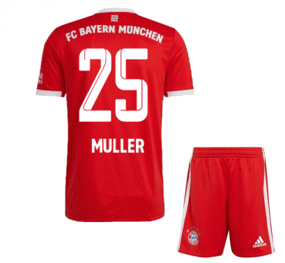 Детская футбольная форма Мюллер Бавария Мюнхен 2023 год