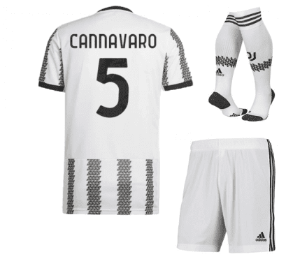 Детская футбольная форма Каннаваро 5 Ювентус 2023 года с гетрами