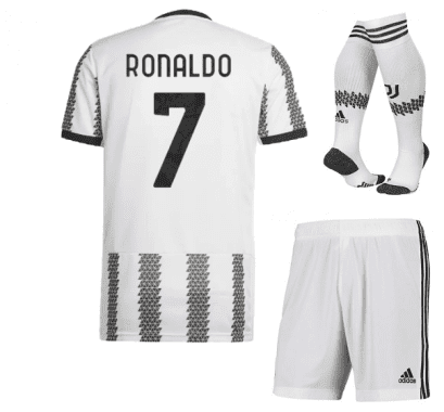 Детская футбольная форма Роналду Ювентус 2023 года с гетрами