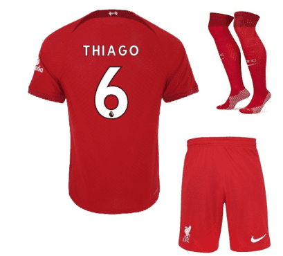 Футбольная форма Тиаго Ливерпуль 2023 года с гетрами