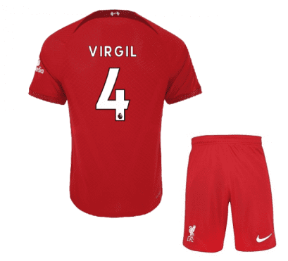 Детская футбольная форма Вирджил 4 Ливерпуль 2023 года