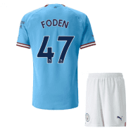 Детская футбольная форма Фоден 47 Манчестер Сити 2023 года