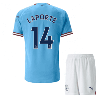 Детская футбольная форма Ляпорт 14 Манчестер Сити 2023 года