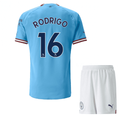 Детская футбольная форма Родриго 16 Манчестер Сити 2023 года